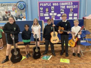 Children with guitars